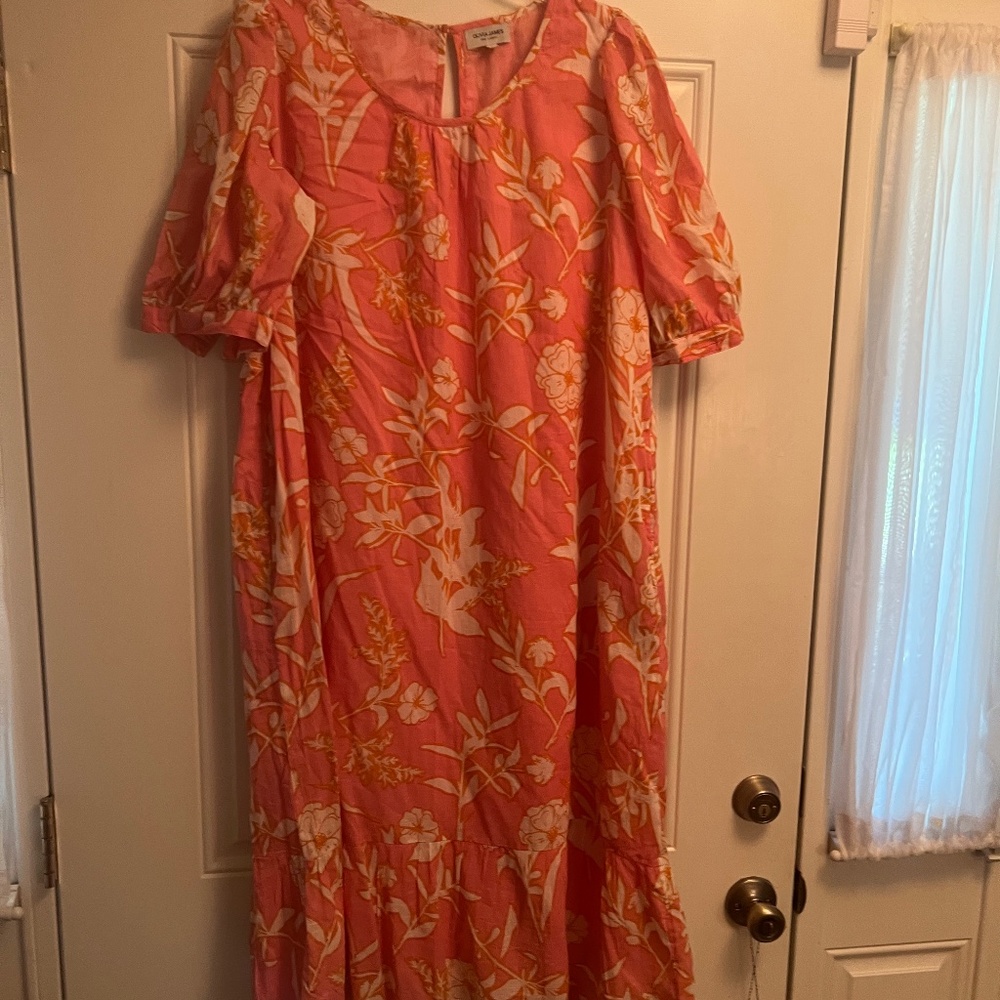 Olivia James Coral Floral Dress